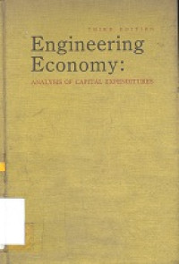 Engineering economy : analysis of capital expenditures