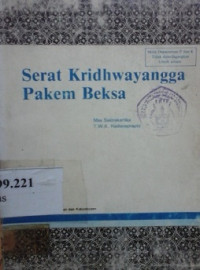 Serat kridhwayangga pakem Beksa