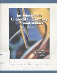 Introduction to chemical engineering thermodynamics