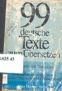 Image of 99 deutshe texte zum uberset zoon