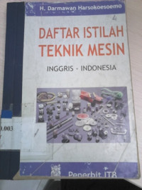 Daftar istilah teknik mesin : Inggris-Indonesia