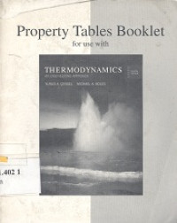 Property tables booklet for use with thermodynamics an engineering approach