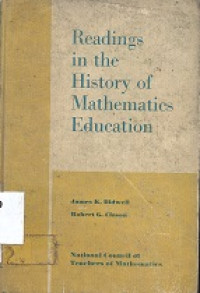 Readings in the history of mathematics education