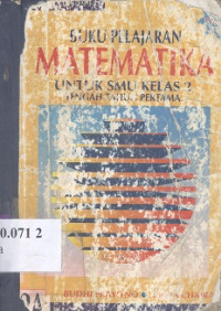 Buku pelajaran matematika untuk SMU jilid 2 A kelas 2