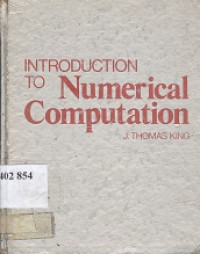 Numerical computation : introduction to