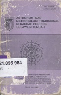 Astronomi dan meteorologi tradisional di daerah propinsi Sulawesi Tengah