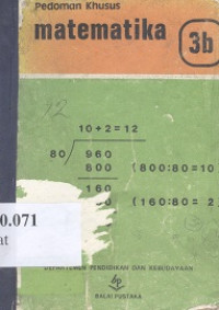 Pedoman khusus matematika 3 b untuk murid kelas II SD