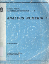 Materi pokok analisis numerik I MATK4433/3SKS/modul 1-9