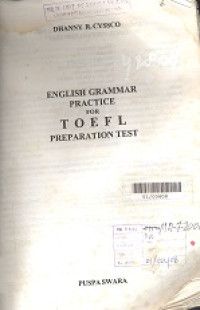 English grammar practice for toefl : preparation test
