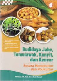 Budidaya jahe, temulawak, kunyit, dan kencur secara monokultur dan polikultur