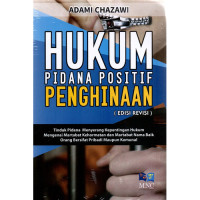 Hukum Pidana Positif Penghinaan