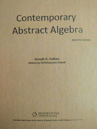 Contemporary abstract algebra