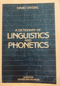 A dictionary of linguistics and phonetics