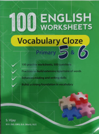 100 english worksheets vocabulary cloze primary 5 & 6