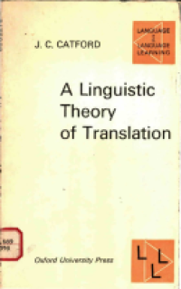 A linguistic theory of translation