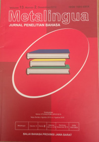 Deiksis dalam Bahasa Pekal di Kabupaten Bengkulu Utara