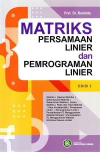 Matriks persamaan linier dan pemprograman linie