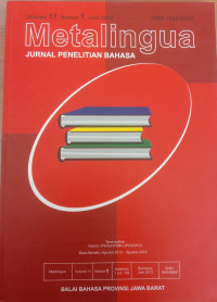 Repersentasi gramatikal pada metafora Hati bahasa Indonesia