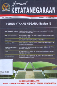 Undang-undang Kementrian negara menjawab tantangan reformasi kelembagaan : jumlah kementrian sesuai UUD NRI tahun 1945