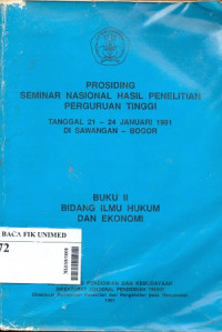 Prosiding seminar nasional hasil penelitian tanggal 21-24 januari 1991 di sawangan - bogor