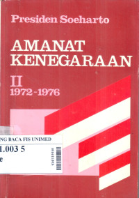 Amanat kenegaraan II : 1972-1976