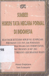 Sumber hukum tata negara formal di indonesia