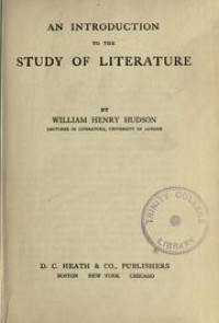 An introduction to the study of literature