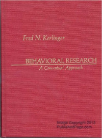 Behavioral research : a conceptual approach