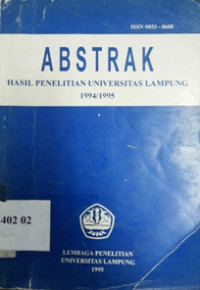 Abstrak hasil penelitian universitas Lampung 1994/1995
