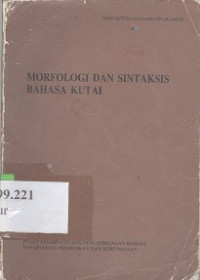 Morfologi dan sintaksis bahasa Kutai
